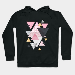 Multi Triangle - Rose Gold and Marble Hoodie